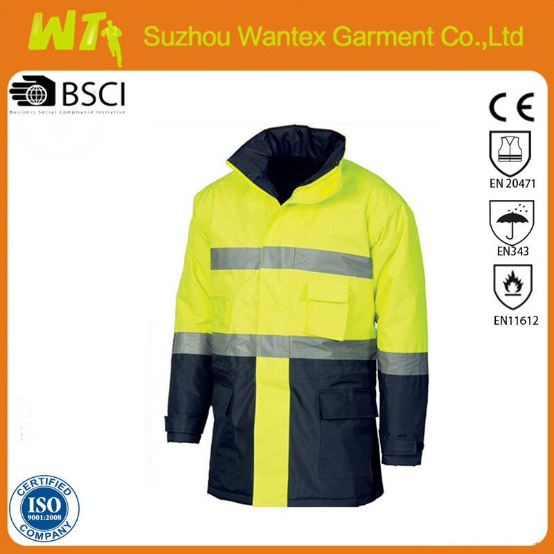 HiVis D/N two tone parka with reflective tape