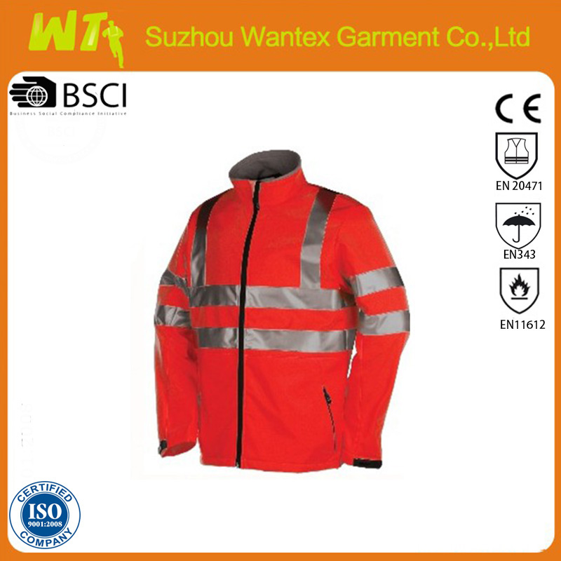 High Vis Red Softshell Jacket