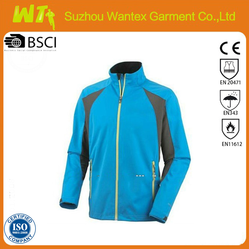 Men's 100% polyester jacket softshell
