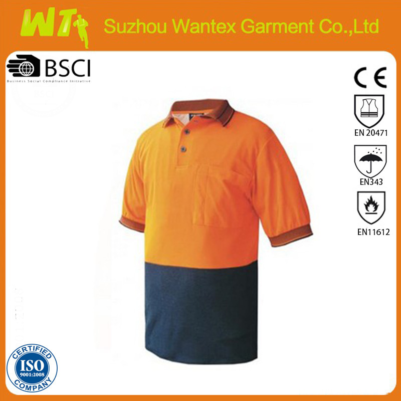 Short Sleeve Hi Vis Cotton Back Polo Shirt