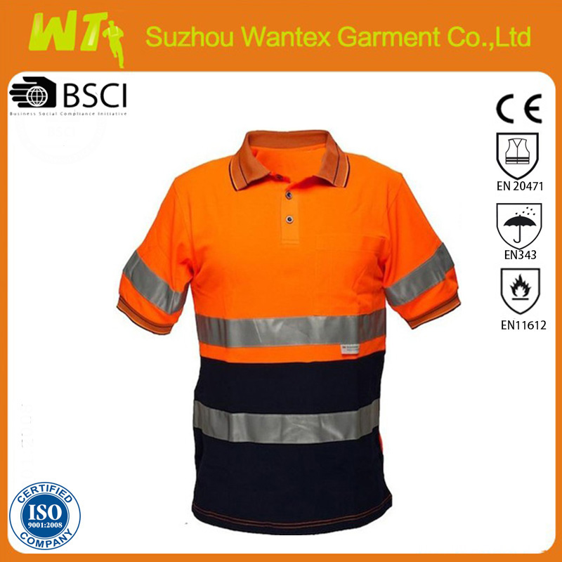 100% polyester safety t-shirt