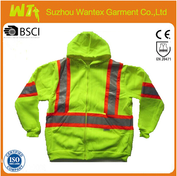 hi-vis Reflective pullover fleece jacket