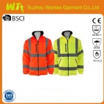 Mens Premium Safety Hi Vis Viz Visibility Lined Work Fleece Jacket