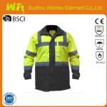 100% polyester winter mens waterproof and windproof safety workwear jacket