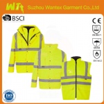 New Orange Hi Vis Breathable 4 in 1 reflective safety jacket