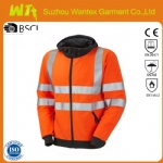 Hi Vis Full Zip Hoodie Orange Jacket