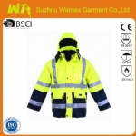 Average Hi-viz Hoodie warm mens Winter parka With reflective tapes