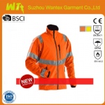 Hi Vis Mens Orange Safety waterproof and Windstopper softshell jacket