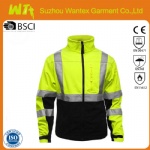 High visibility reflective safety Men's waterproof softshell jacket