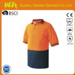 Short Sleeve Hi Vis Cotton Back Polo Shirt