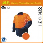 Lightweight Long Sleeve Hi Vis Cotton Drill Shirts