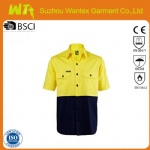 LIGHTWEIGHT HI VIS TWO TONE SHORT SLEEVE SHIRT