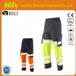 Hi vis safety reflective cotton work pant