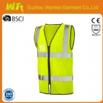 EN 471 zipped waistcoat safety vest sleeveless work vest