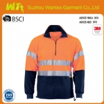 HiVis Two Tone 1/2 Zip Polar Fleece with R/Tape